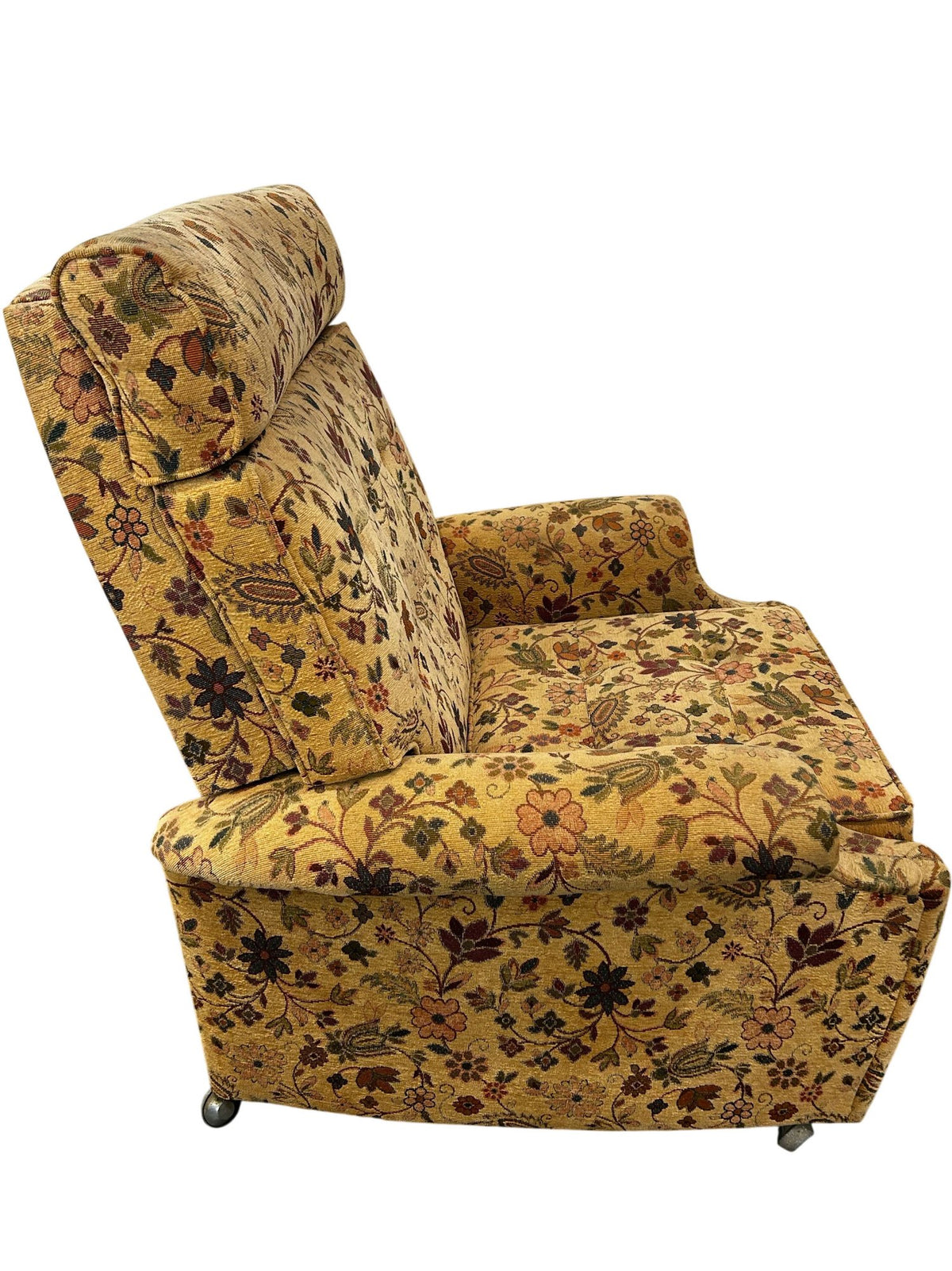 Floral Manual Recliner Armchair High Back with Footrest (Pre-Loved)