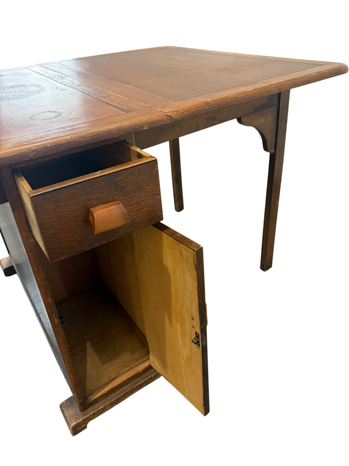 Vintage Wooden Drop Leaf Dining Table with Storage (Pre-Loved)