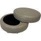 Contemporary Beige Ottoman Faux Leather (Pre-Loved)