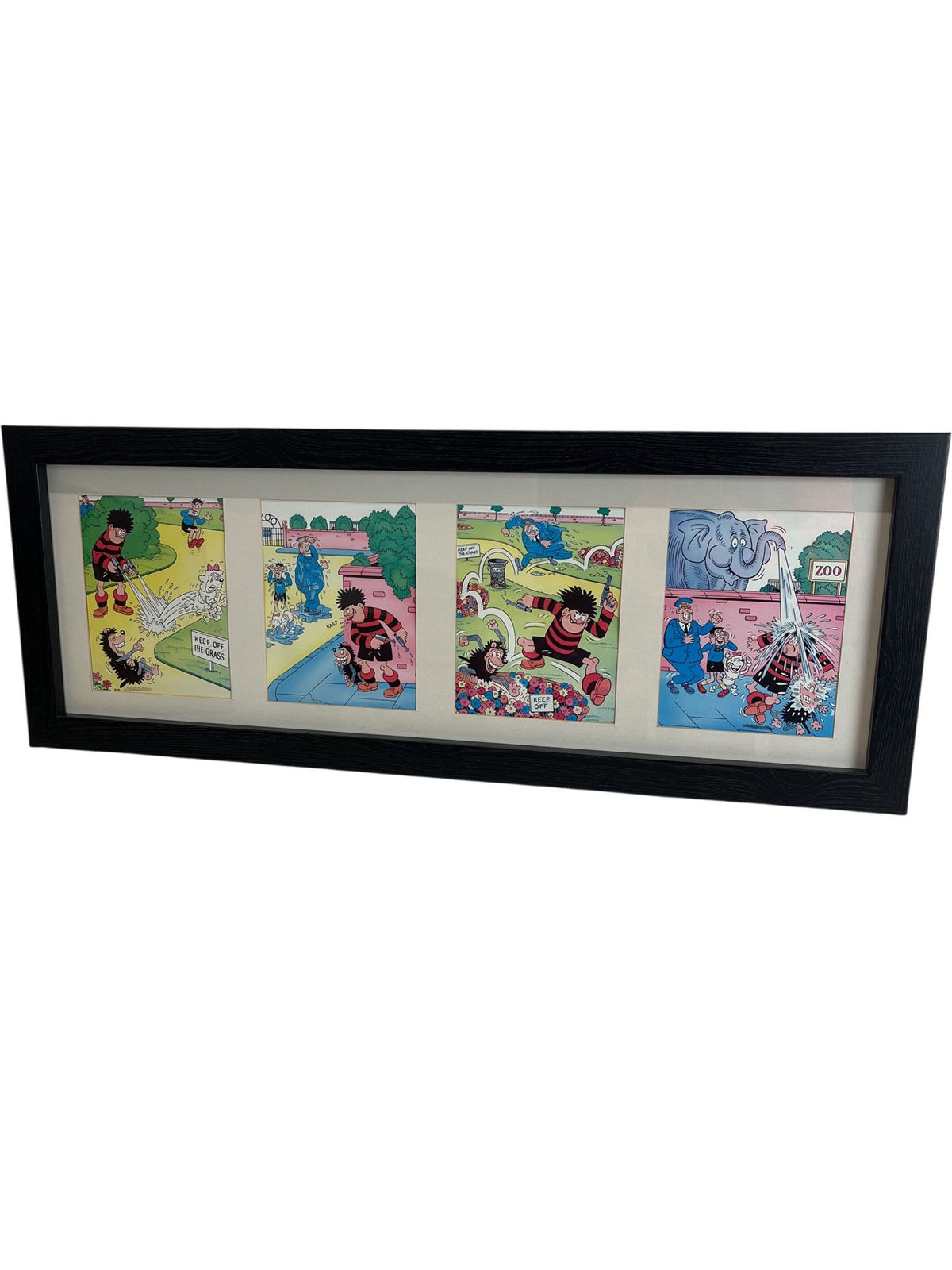 Framed Multi-Panel Comic Art Print Dennis The Menace (Pre-Loved)