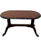 Vintage Oval Coffee Table Carved Edge Pedestal Base Mahogany Style (Pre-Loved)