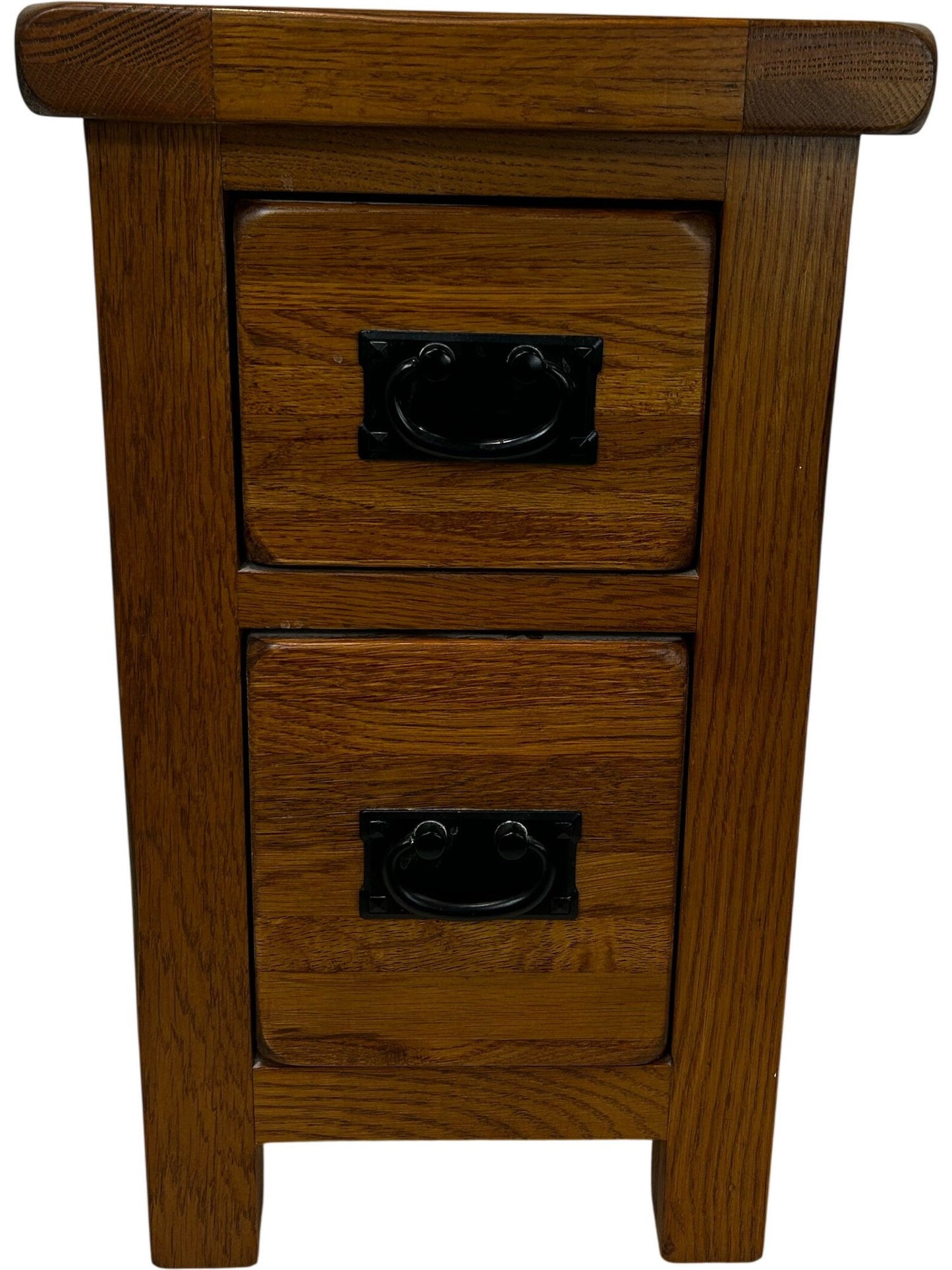 Wooden 2 Drawer Storage Cabinet Vintage Style Side Table (Pre-Loved)