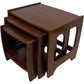 Vintage Retro Mid Century Modern Style Wood Nesting Tables Set (Pre-Loved)