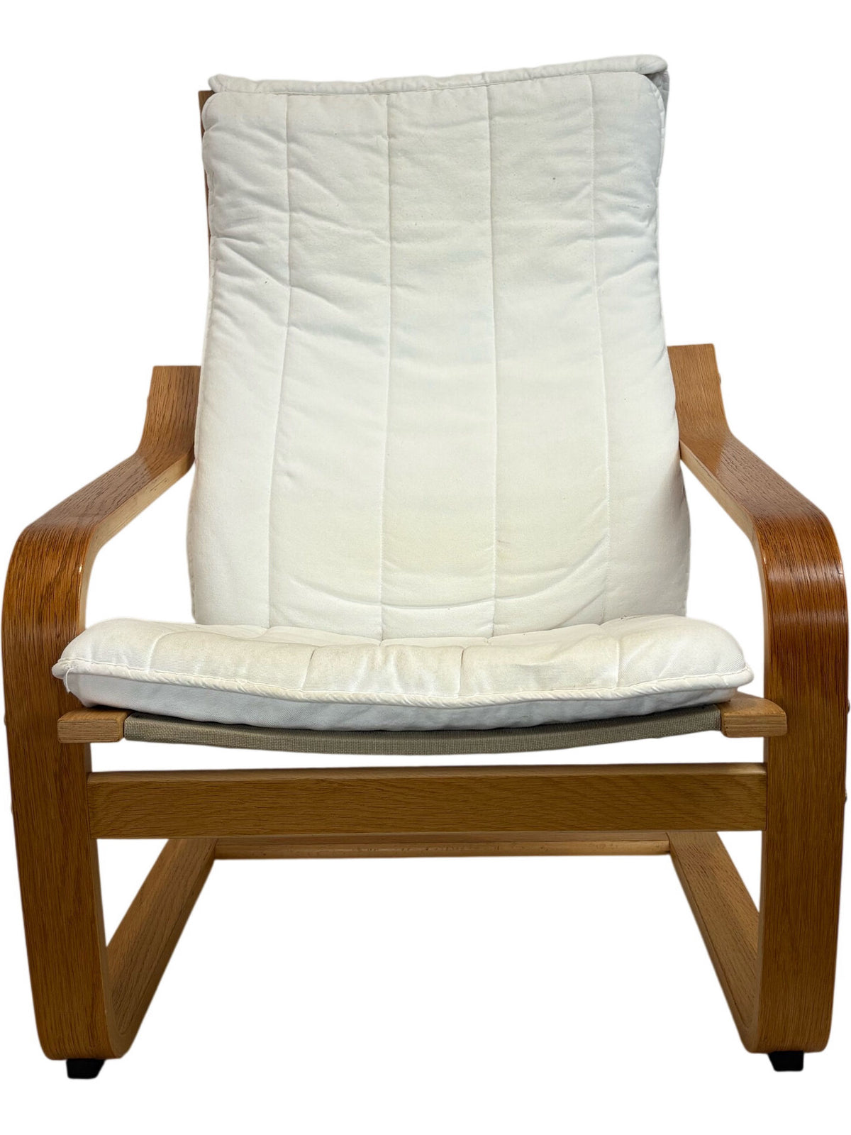 White Upholstered Wooden Chair (Pre-Loved)
