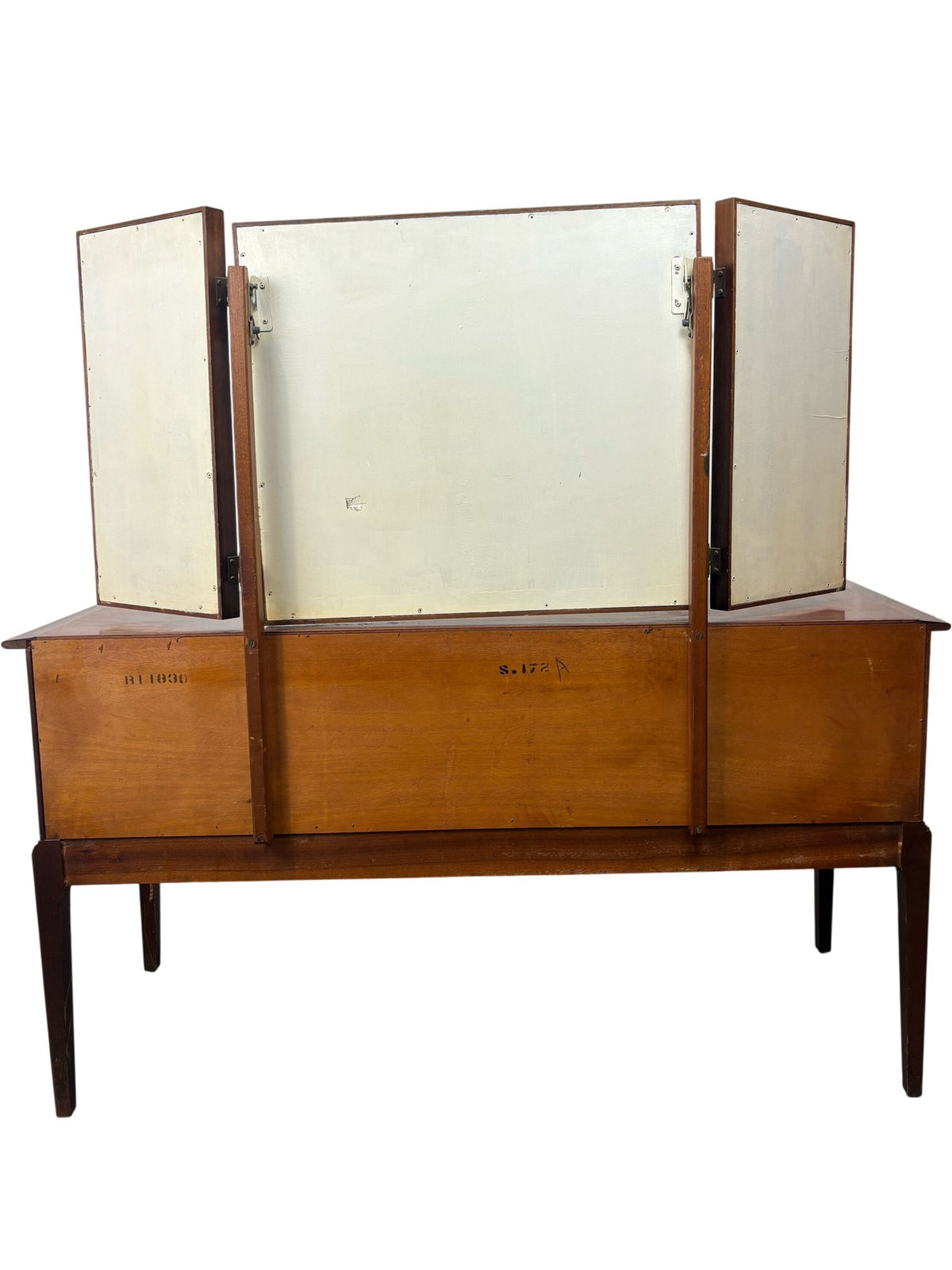 Vintage Dark Wood Dresser With Mirror (Pre-Loved)