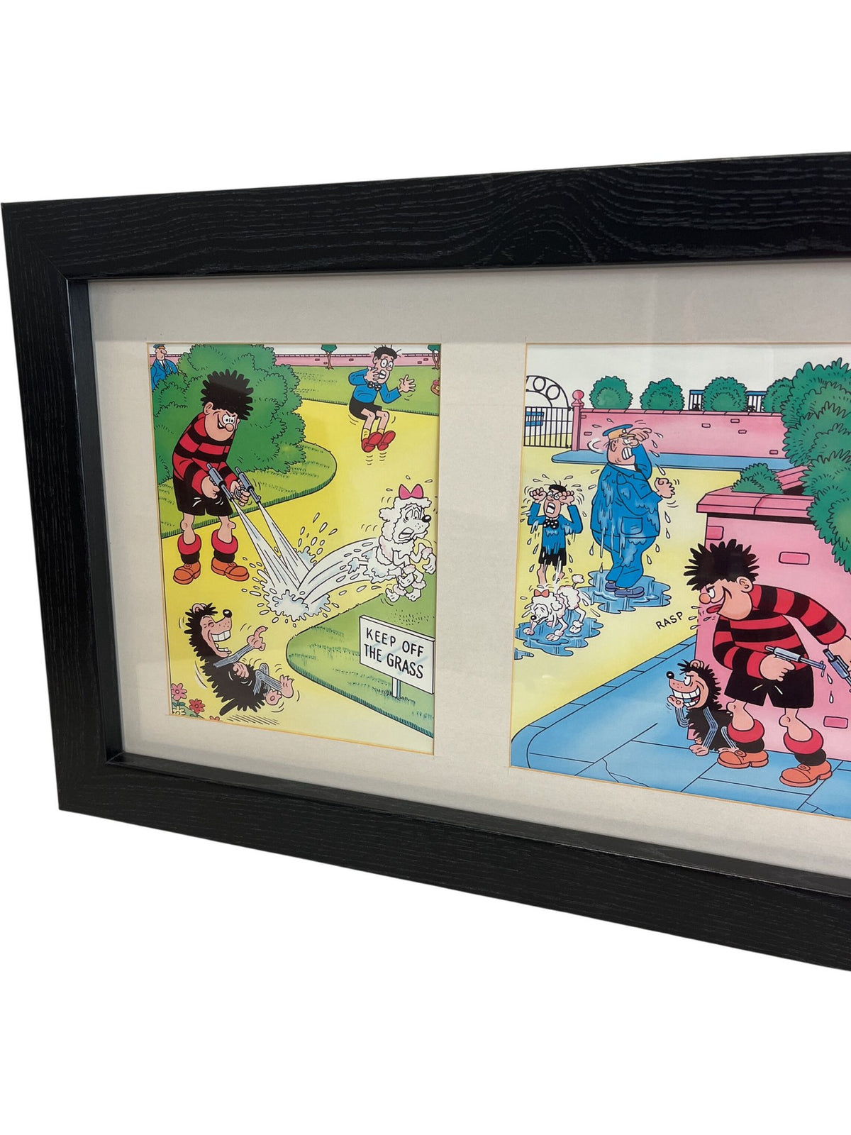 Framed Multi-Panel Comic Art Print Dennis The Menace (Pre-Loved)