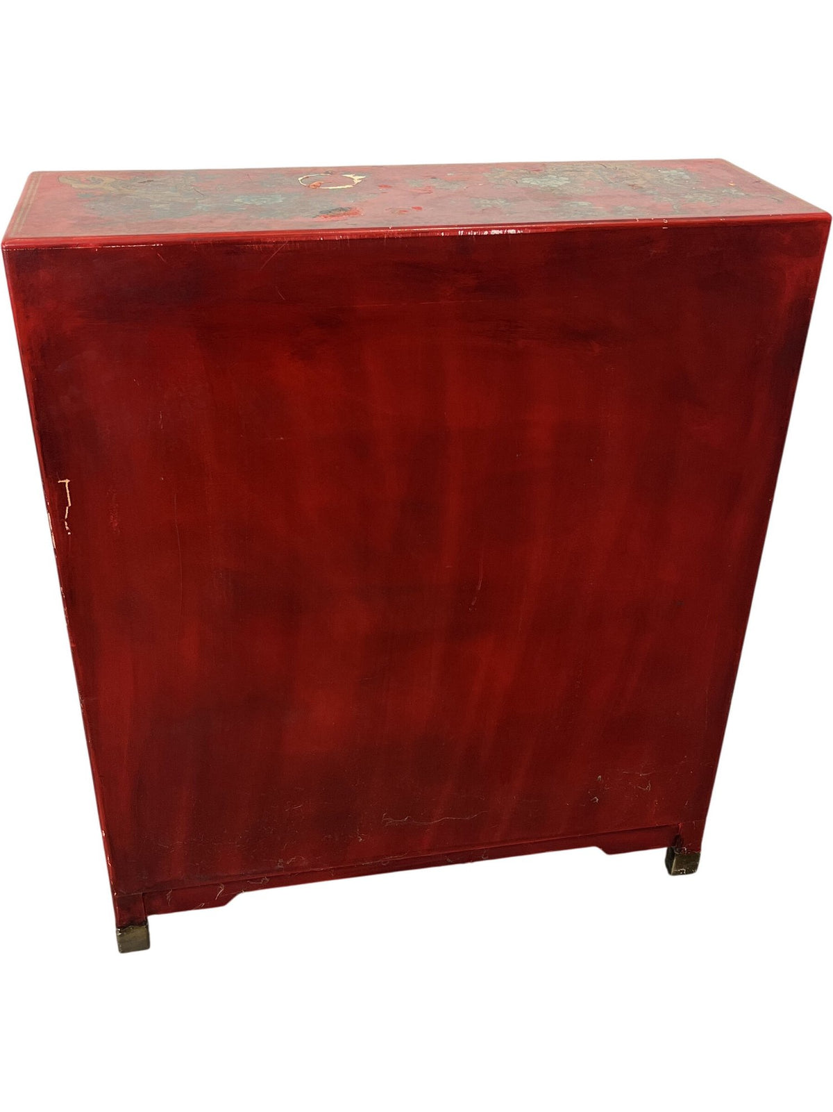 Chinese Dynasty Style Red Lacquered Handpainted Cabinet (Pre-Loved)