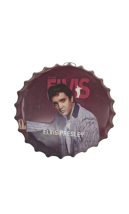 Elvis Presley Bottle Cap Metal Sign (Pre-Loved)