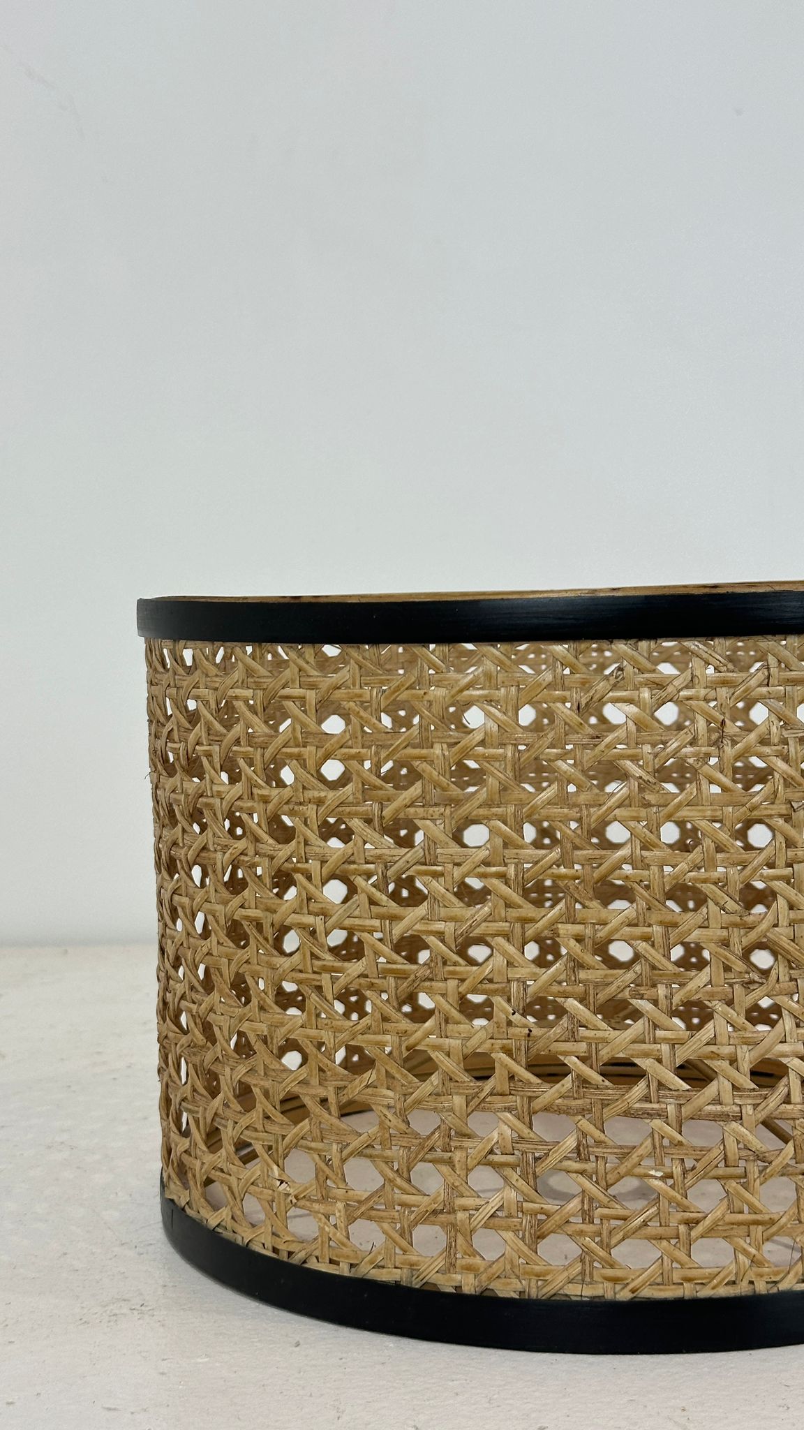 Mid Century Style Cane Rattan Lampshade (Pre-loved)