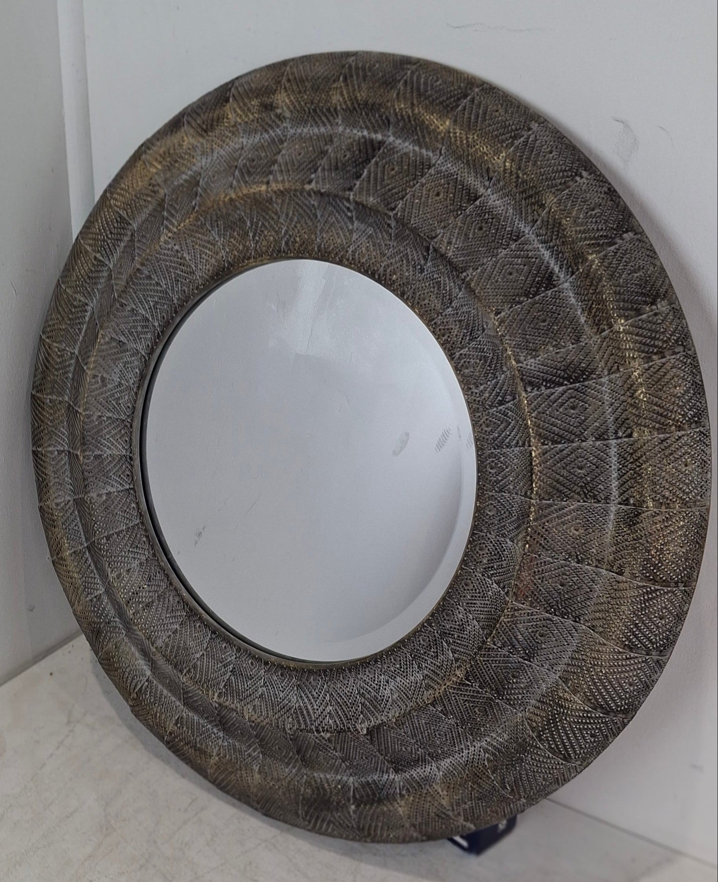 Pierced Decorative Circular Wall Mirror (Pre-Loved)