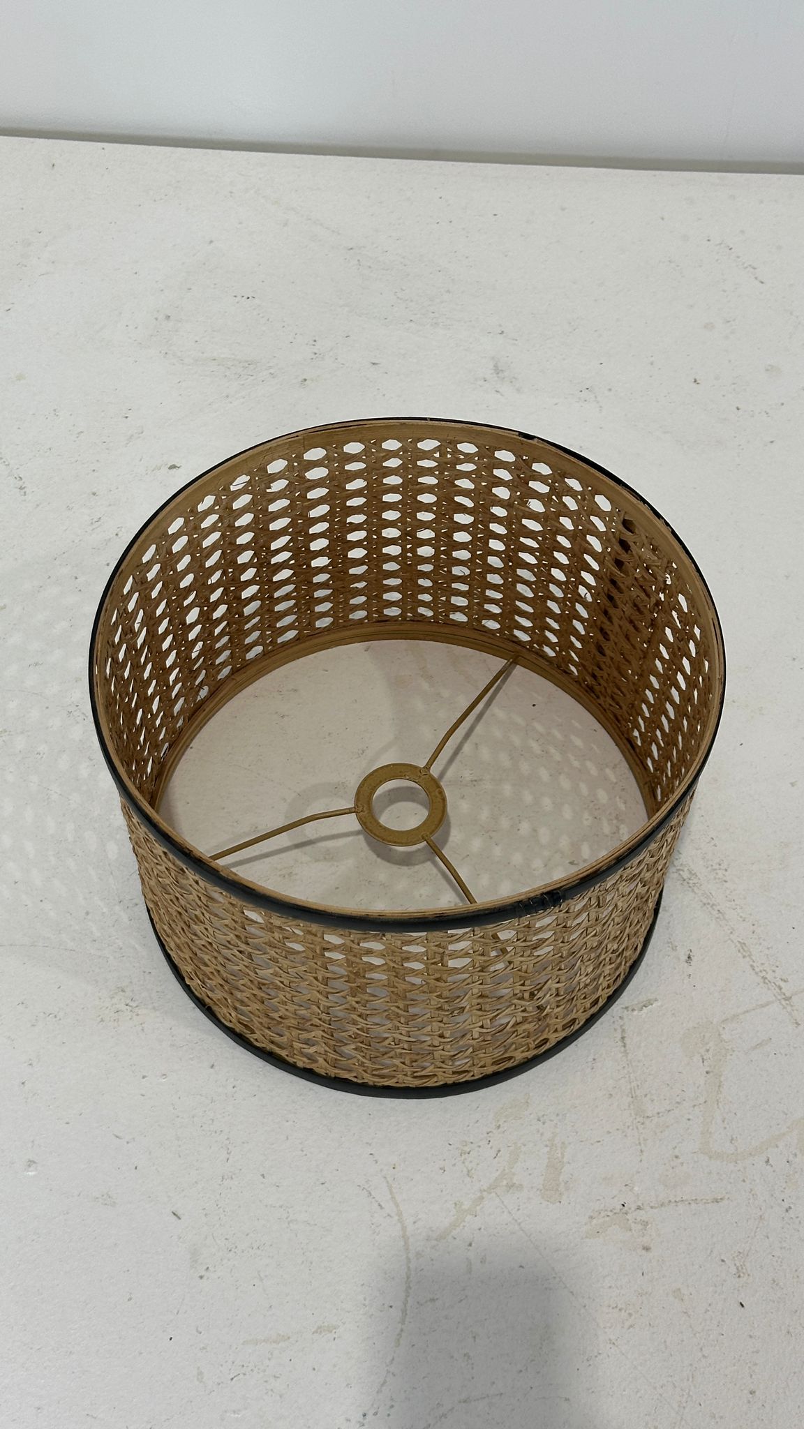 Mid Century Style Cane Rattan Lampshade (Pre-loved)