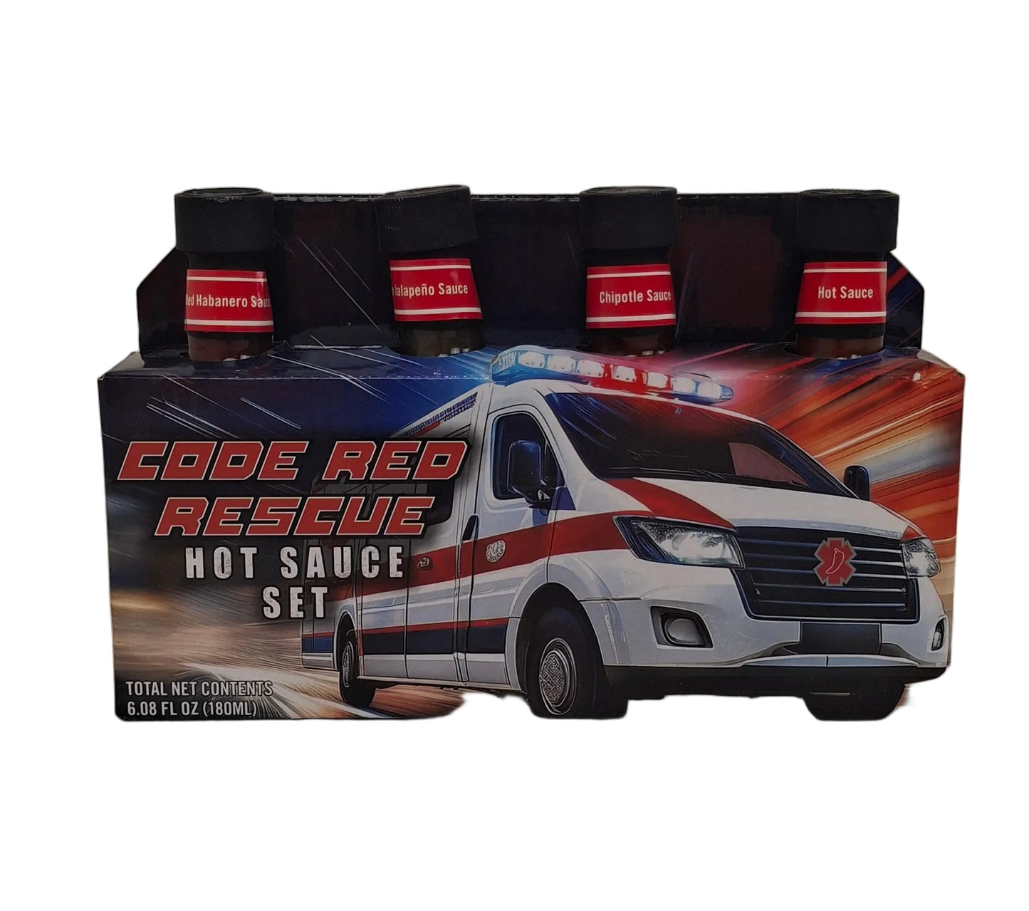 Code Red Rescue Hot Sauce Gift Set- 4 x 180ml (New)