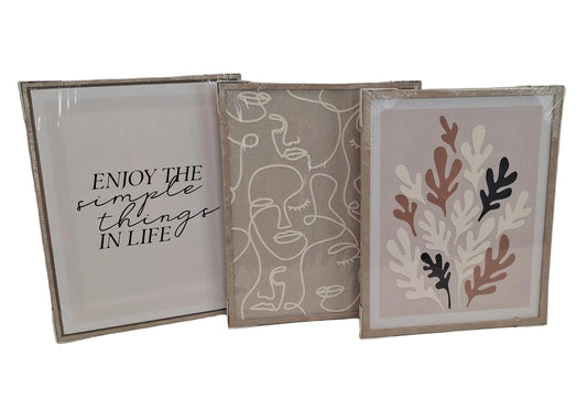 Set Of Three Homeware Patterned Frames (Pre-Loved)