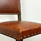 Antique Leather Accent Chair with Stud Detail (Pre-loved)