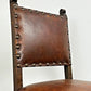 Antique Leather Accent Chair with Stud Detail (Pre-loved)