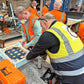 Mid Century style footstool upholstery workshop